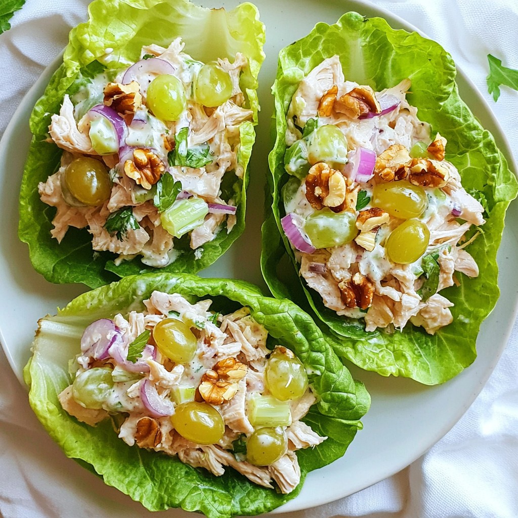 Greek Yogurt Chicken Salad Lettuce Wraps Easy Meal