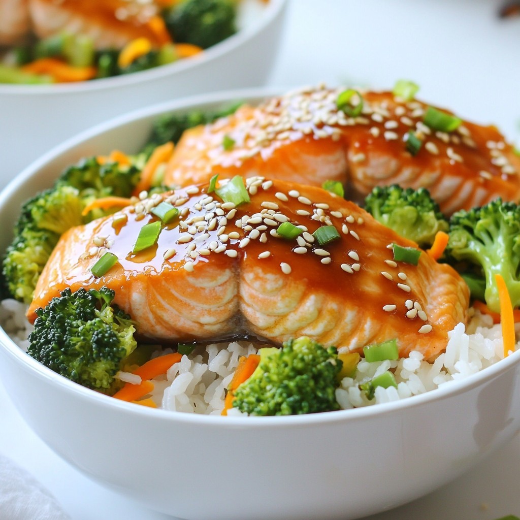 Teriyaki Salmon Rice Bowls Flavorful and Simple Meal