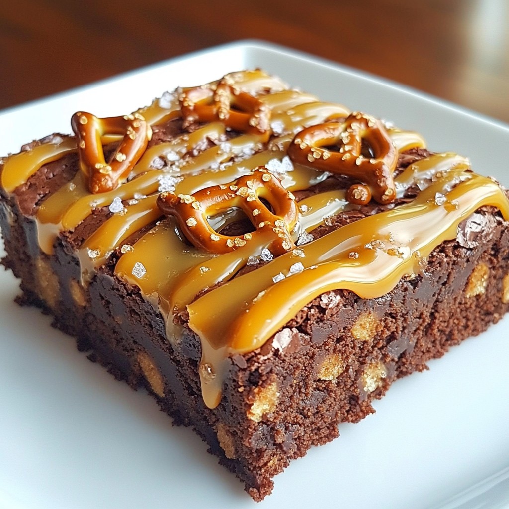 Salted Caramel Pretzel Brownies Irresistible Delight
