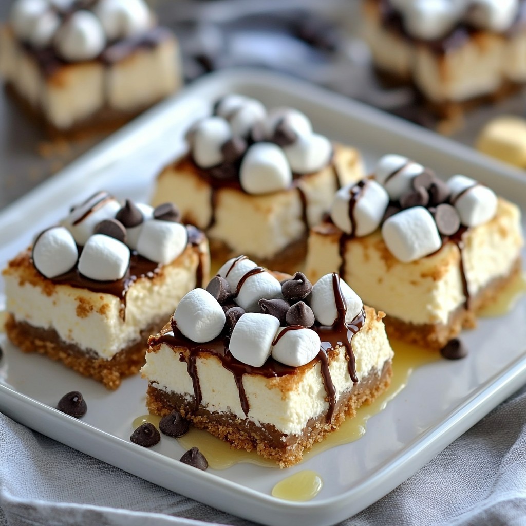 S’mores No-Bake Cheesecake Bars Easy and Delicious Treat