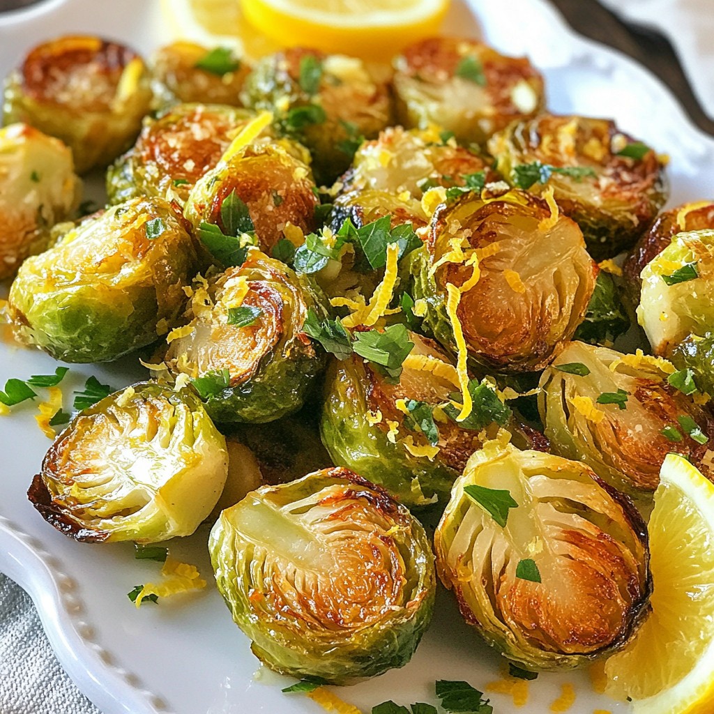 Lemon Garlic Roasted Brussels Sprouts Flavorful Side Dish