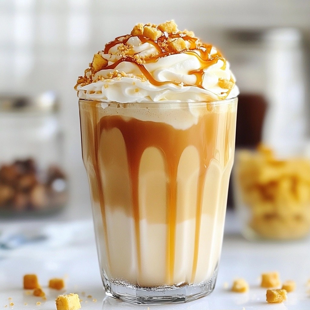 Frothy Copycat Starbucks Caramel Ribbon Crunch Treat