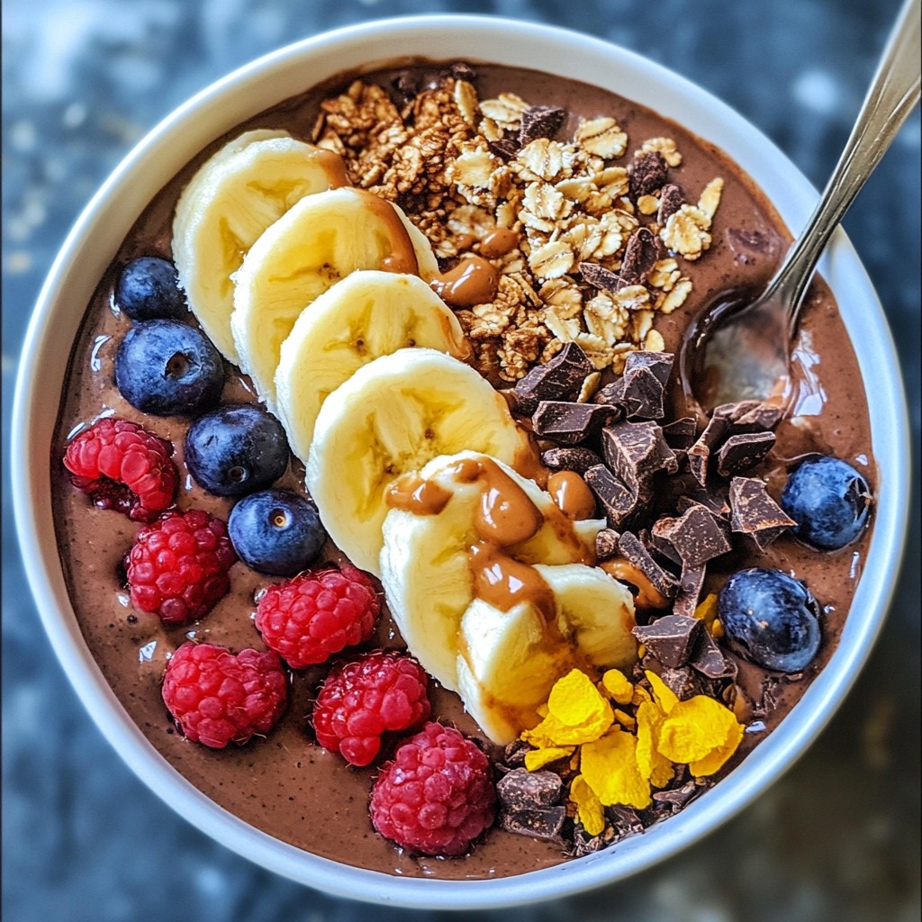 Chocolate Peanut Butter Acai Bowl Simple and Smooth