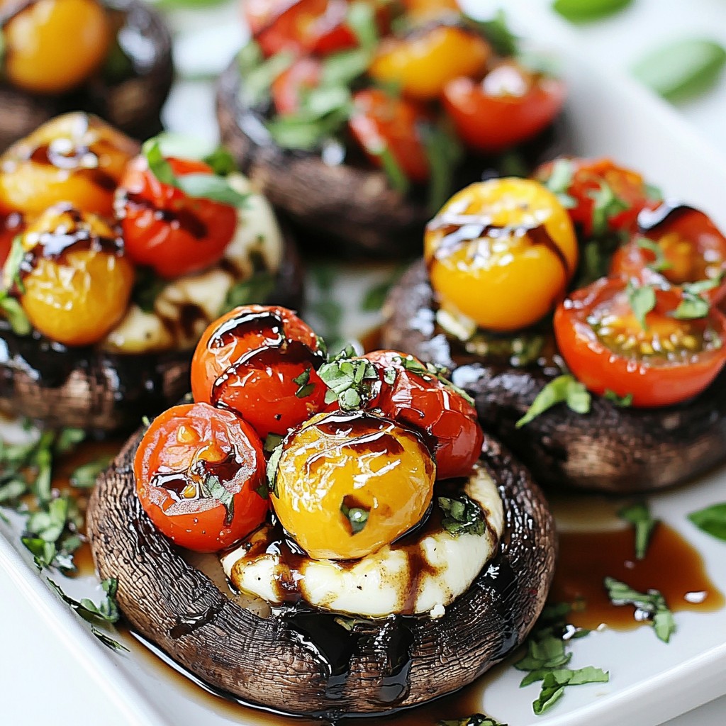 Caprese Stuffed Portobello Mushrooms Flavorful Dish