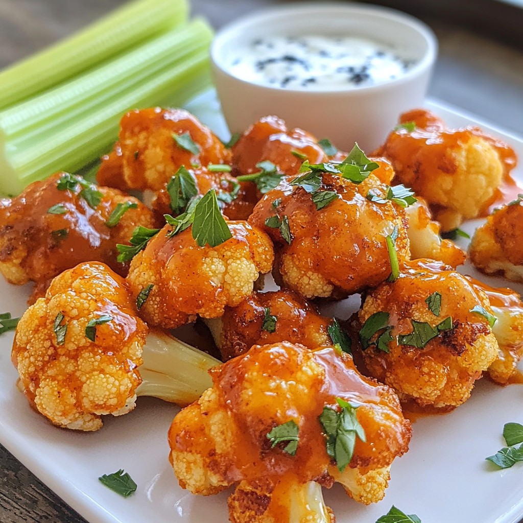 Buffalo Cauliflower Bites Crispy and Flavorful Snack