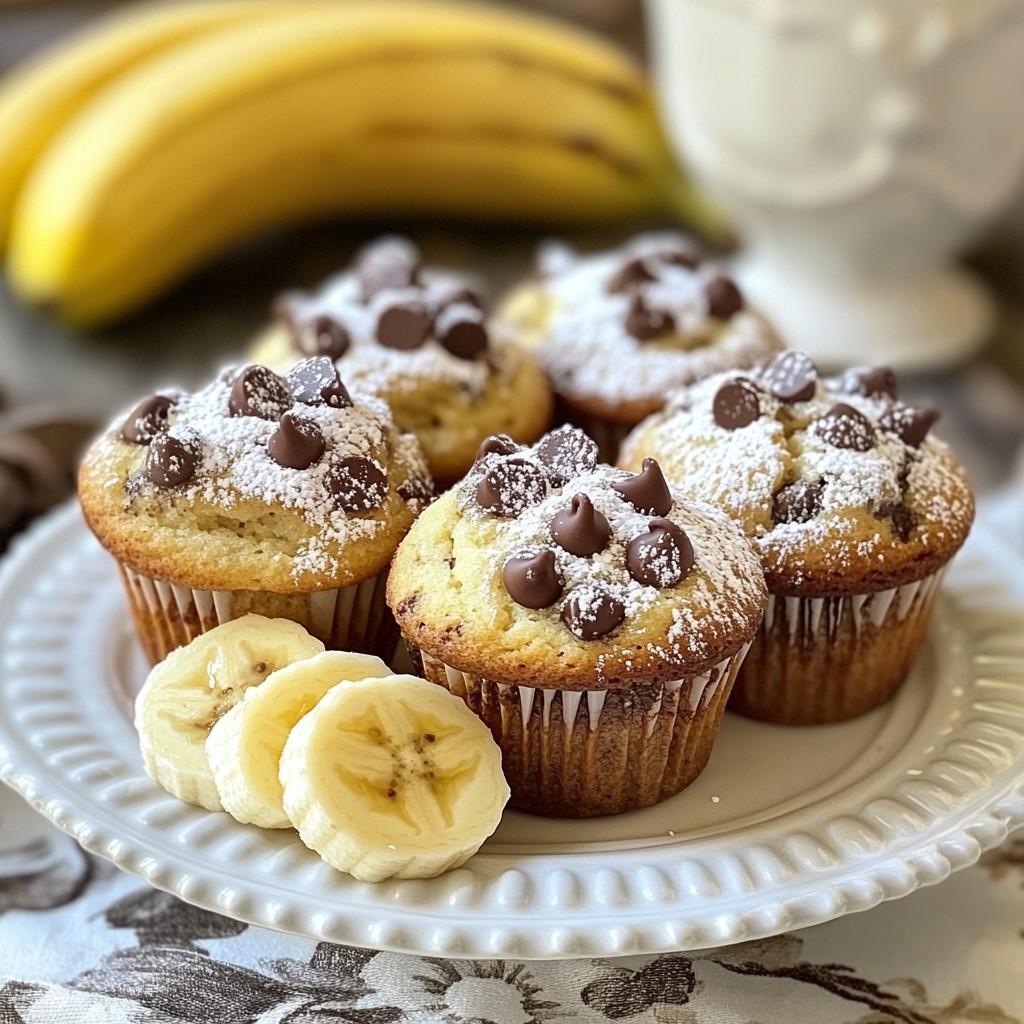 Chocolate Chip Banana Bread Muffins Delightful Treat