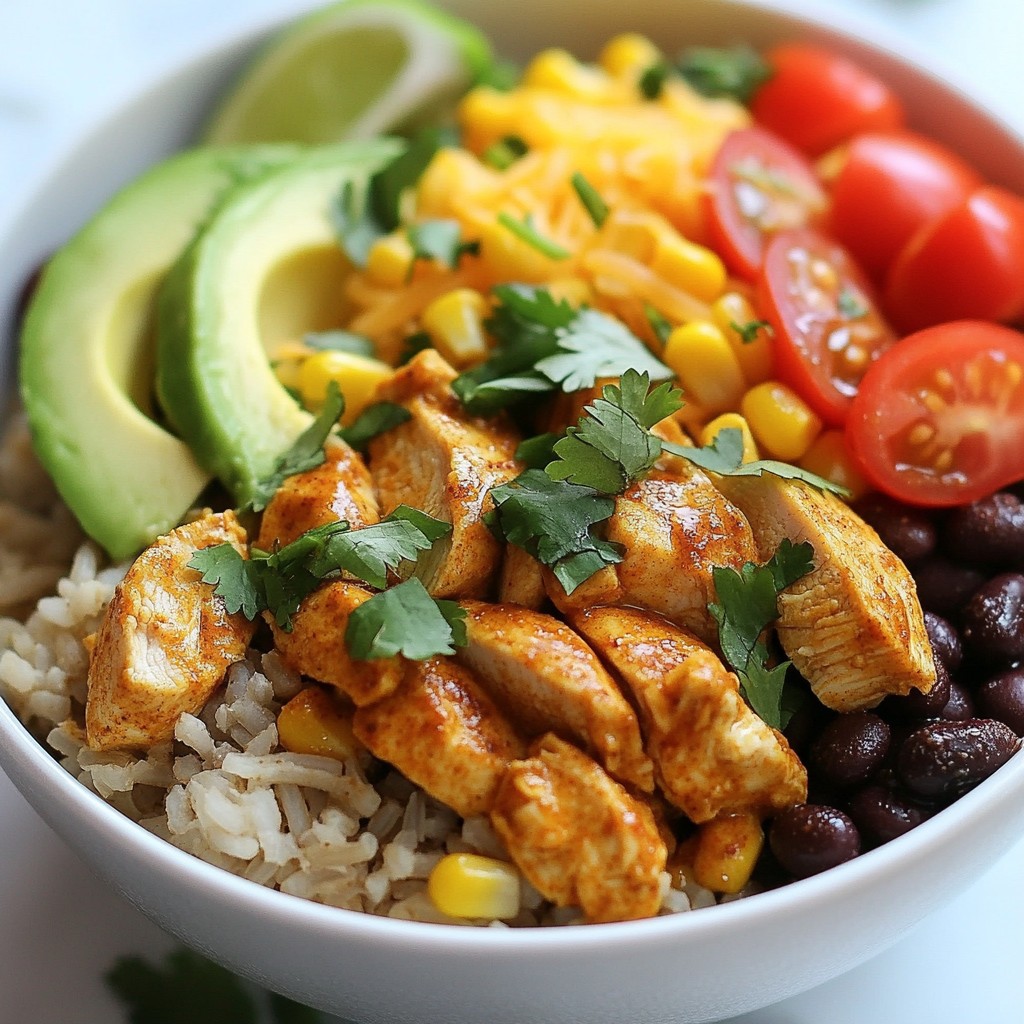 Fiesta Chicken Burrito Bowls Flavorful and Simple Meal