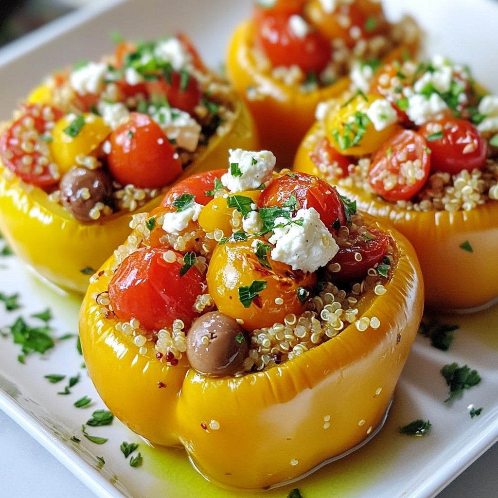 Mediterranean Quinoa Stuffed Peppers Flavor Boost