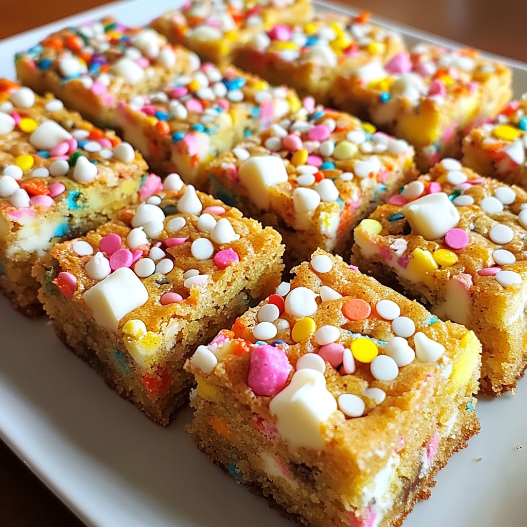 Birthday Cake Blondies Sweet and Simple Dessert Delight