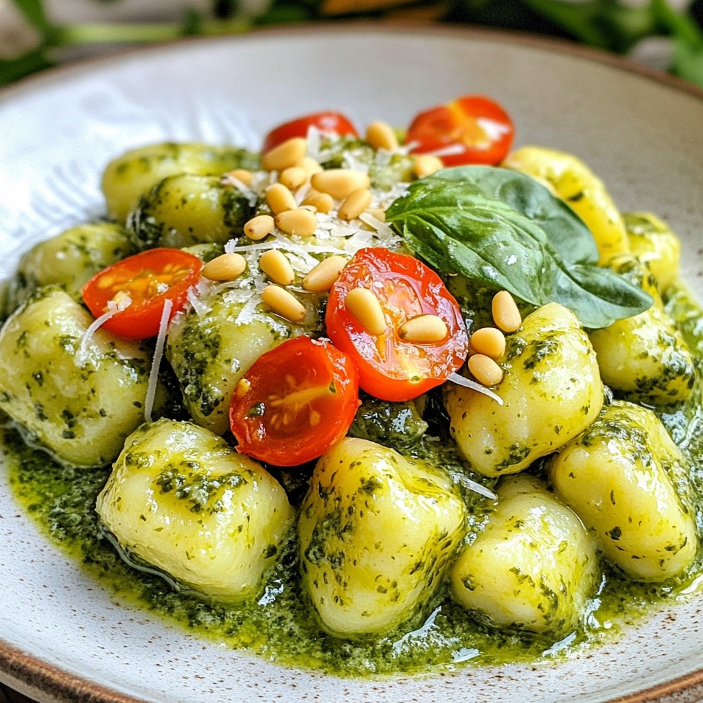 Creamy Pesto Gnocchi Deliciously Easy Dinner Recipe