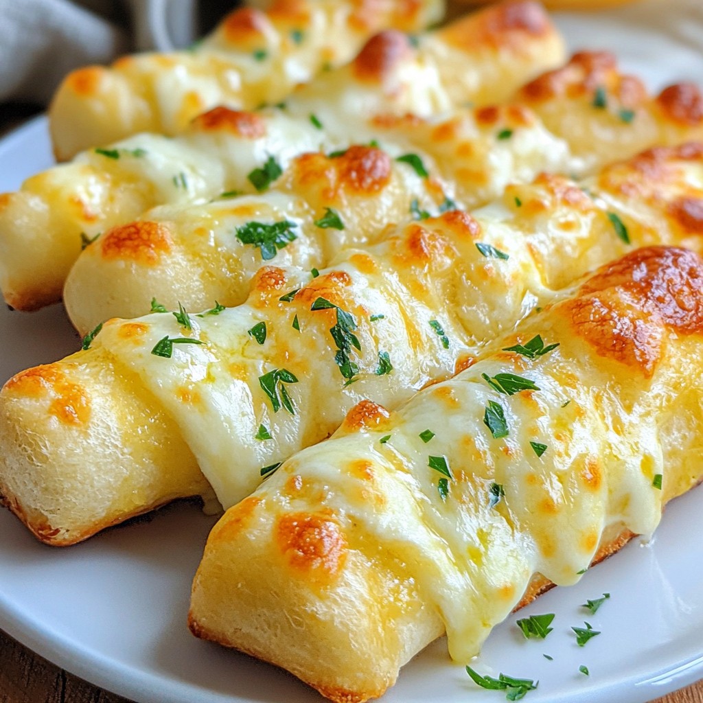 Cheesy Copycat Olive Garden Garlic Breadsticks Recipe