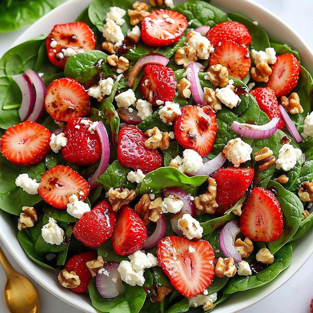 Strawberry Spinach Salad Fresh and Flavorful Delight