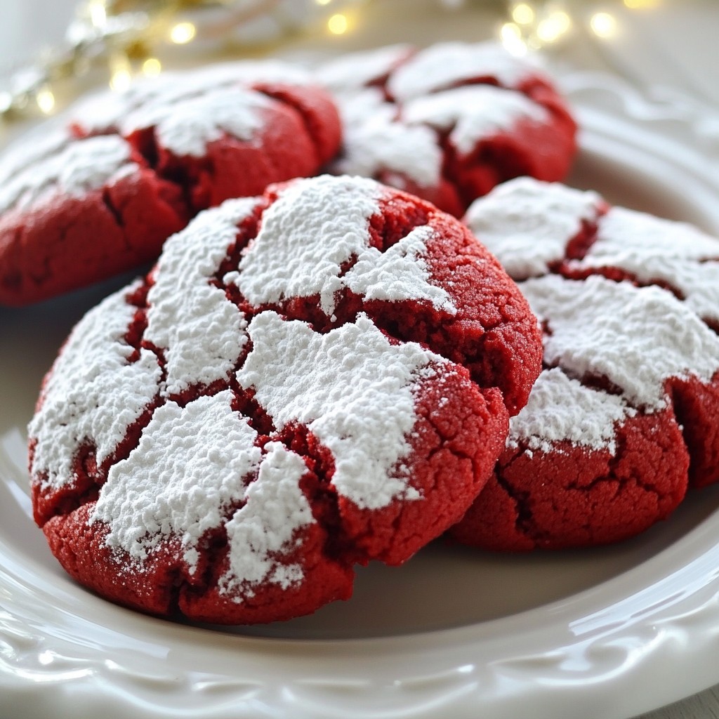 Red Velvet Crinkle Cookies Delightfully Soft Treat