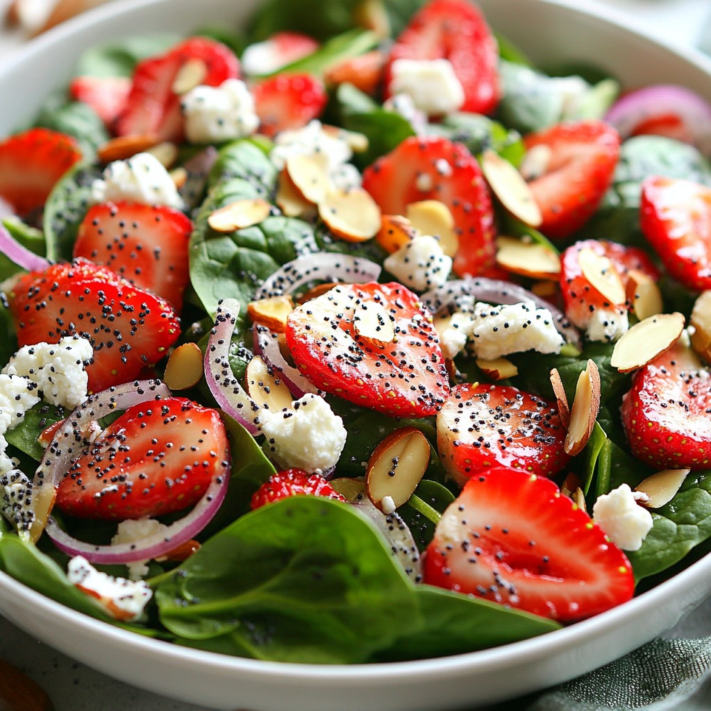 Strawberry Spinach Poppyseed Salad Fresh and Flavorful