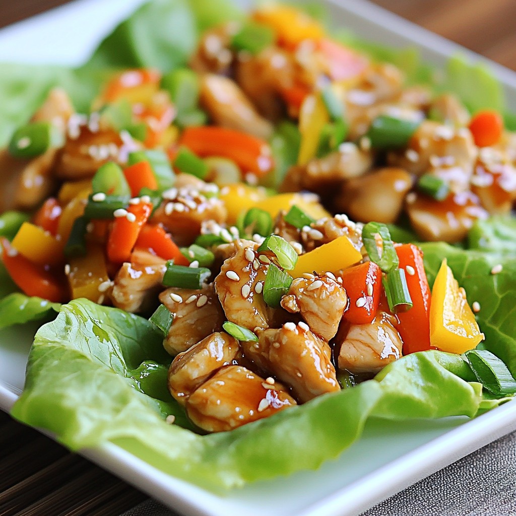 Teriyaki Chicken Lettuce Wraps Quick and Tasty Meal