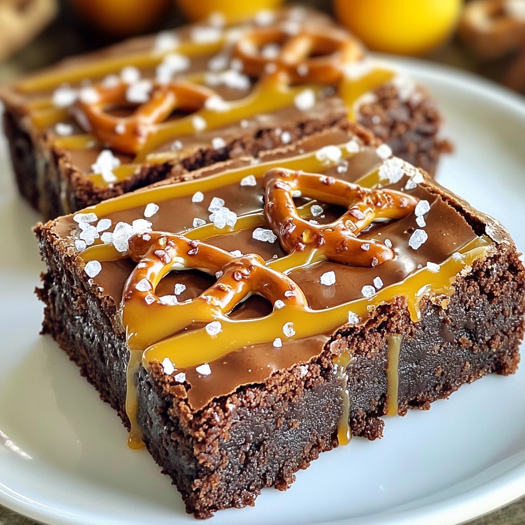 Salted Caramel Pretzel Brownies Irresistible Treat