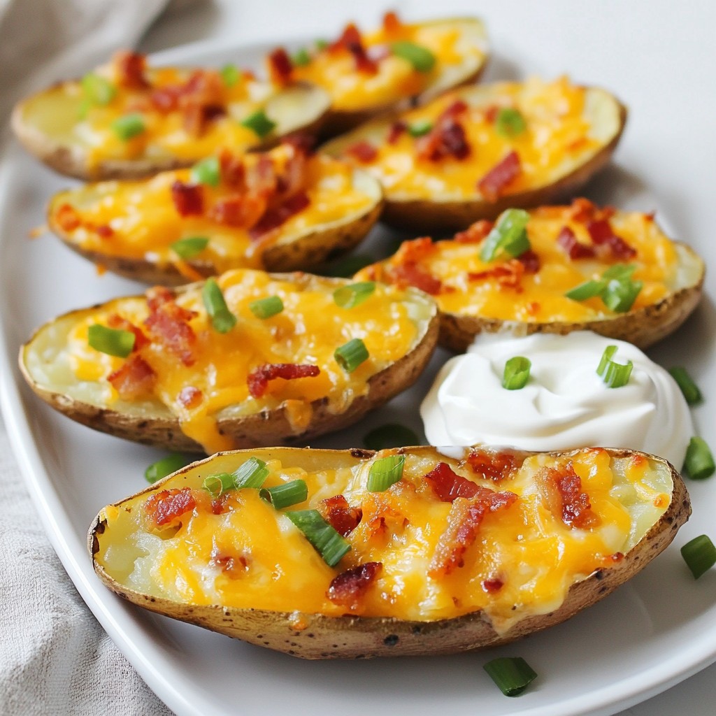 Cheesy Copycat TGI Fridays Potato Skins Delight
