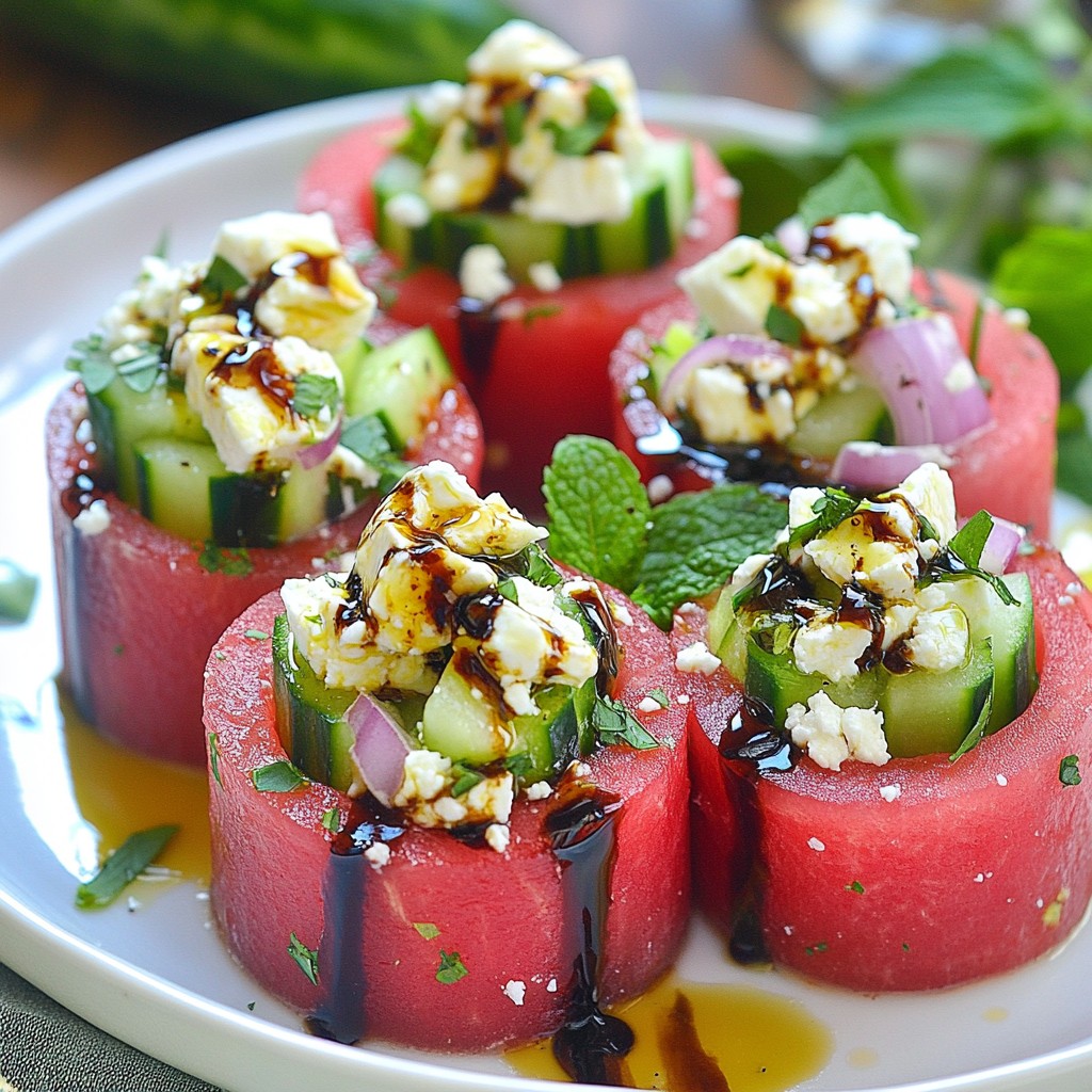 Watermelon Feta Salad Cups Fresh and Tasty Appetizer