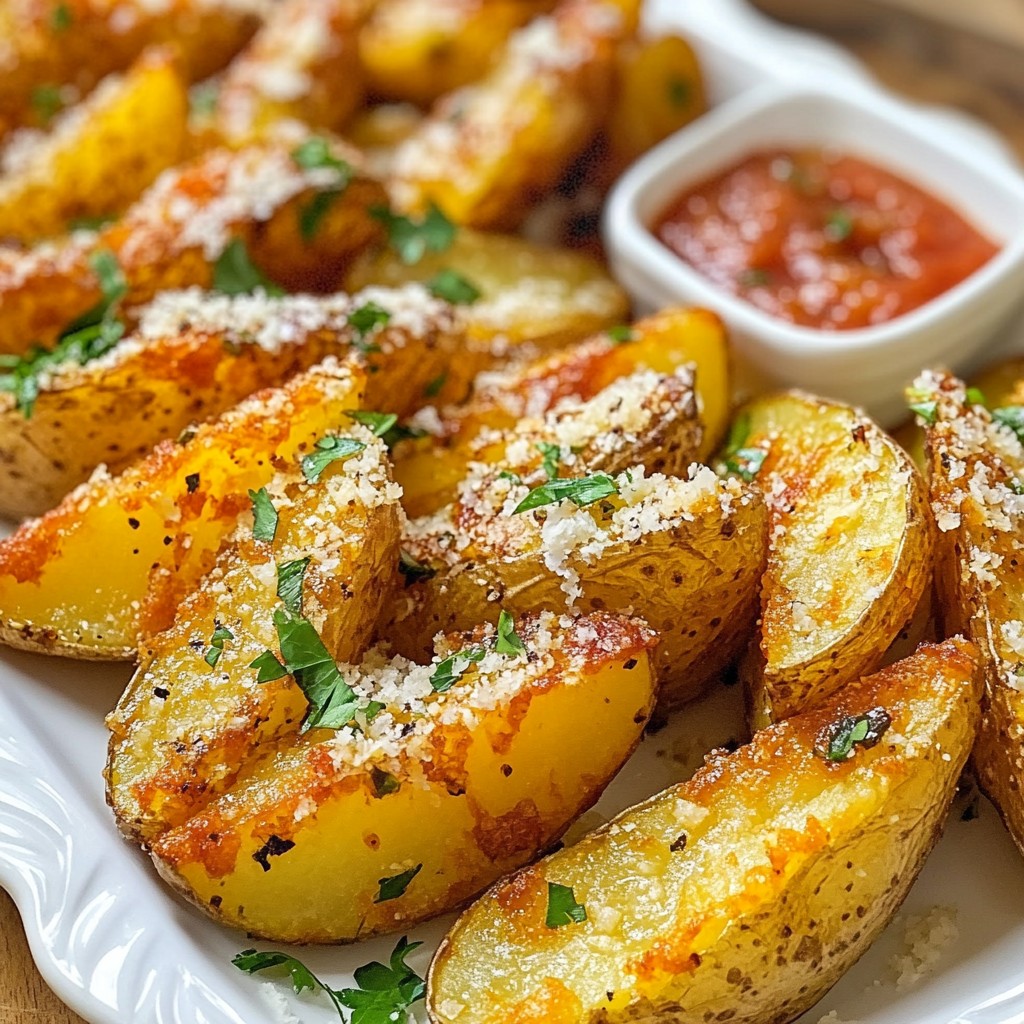 Garlic Parmesan Potato Wedges Crispy and Flavorful Dish