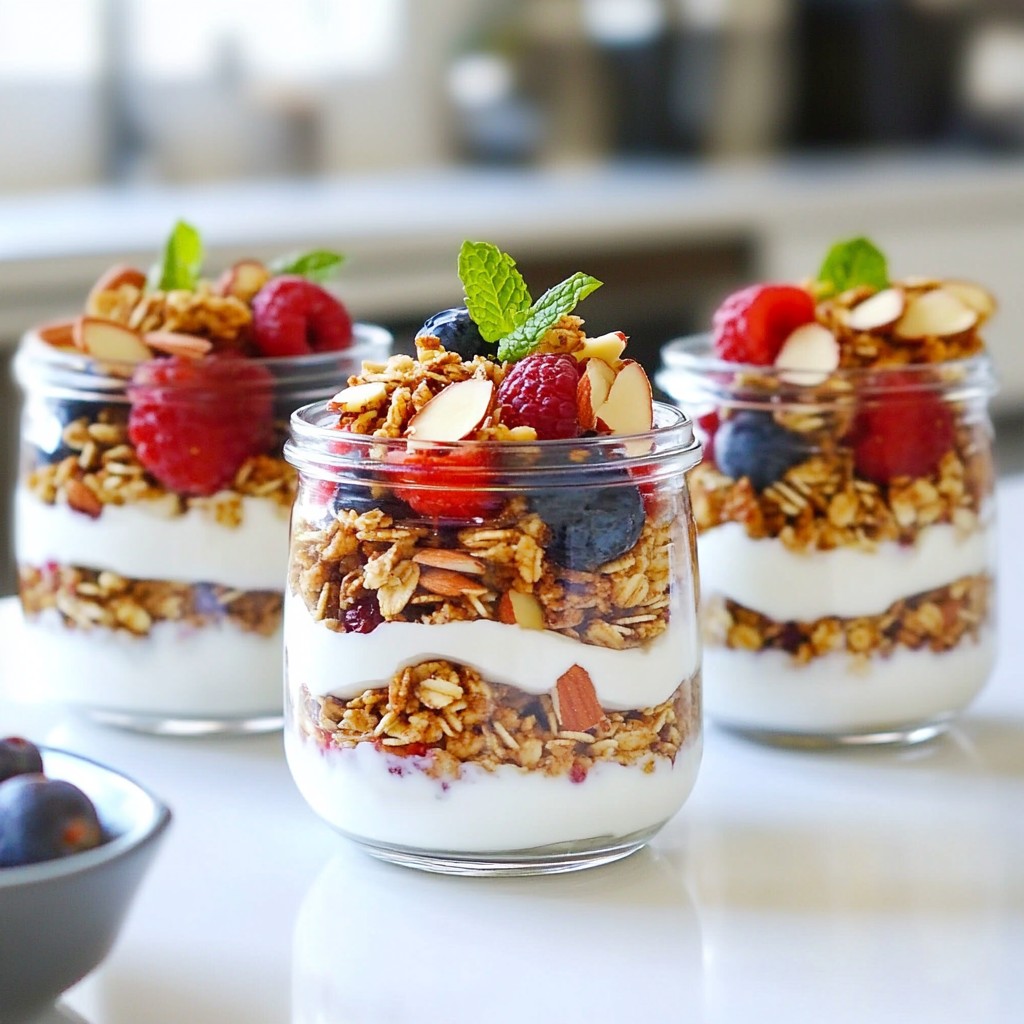 Yogurt Parfait Meal Prep Jars for Quick Nutrition