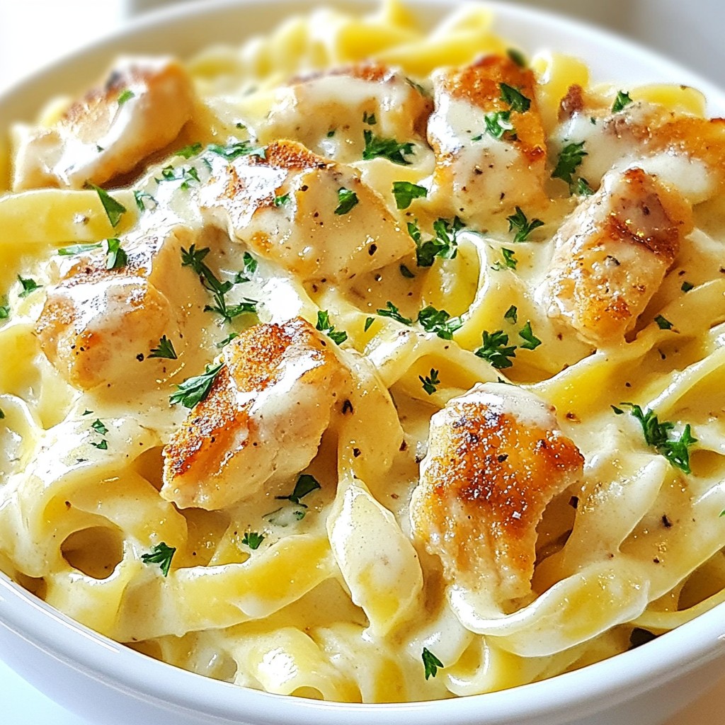Creamy Copycat Chicken Fettuccine Alfredo Delight