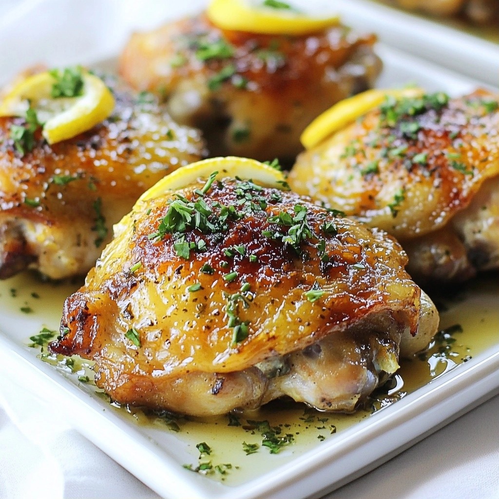 Zesty Restaurant-Style Lemon Herb Chicken Thighs Delight