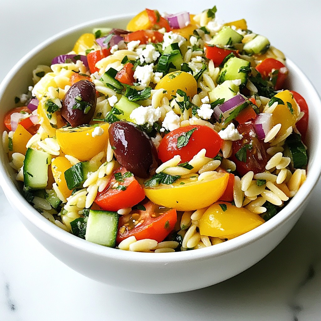 Greek Orzo Salad with Feta Tasty and Fresh Delight