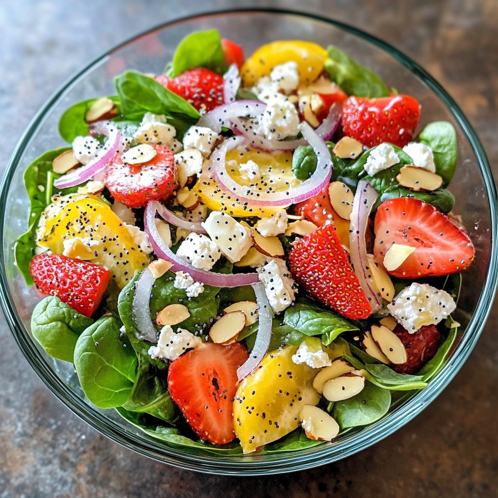 Strawberry Spinach Poppy Seed Salad Fresh and Flavorful