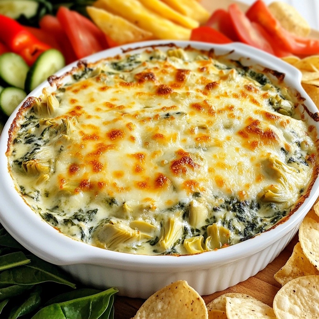 Cheesy Copycat Olive Garden Spinach Artichoke Dip Delight