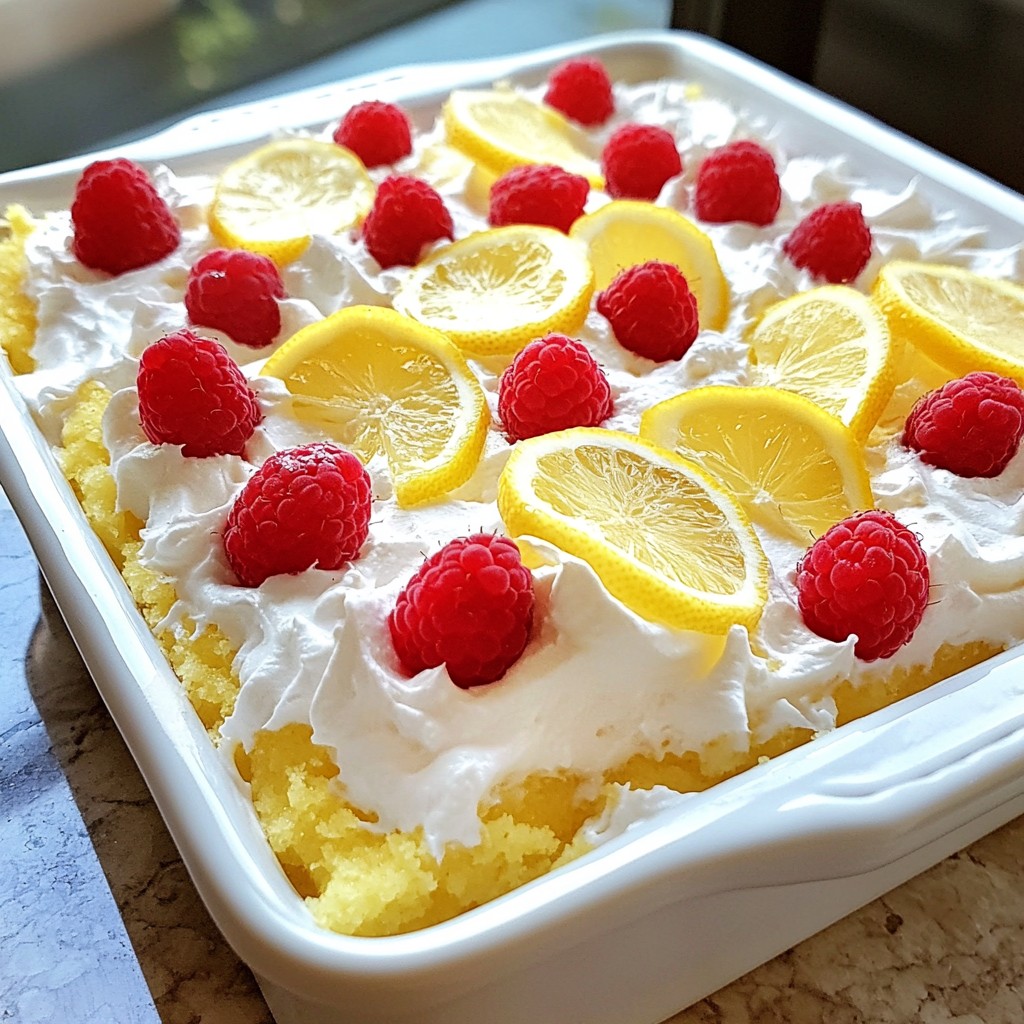 Lemon Raspberry Poke Cake Refreshing and Simple Treat