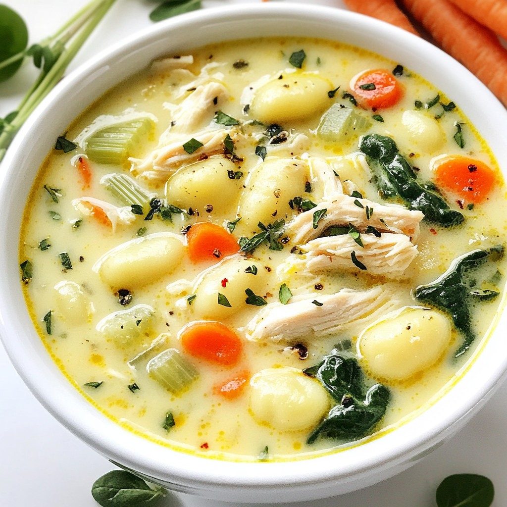Tender Copycat Olive Garden Chicken Gnocchi Soup Recipe