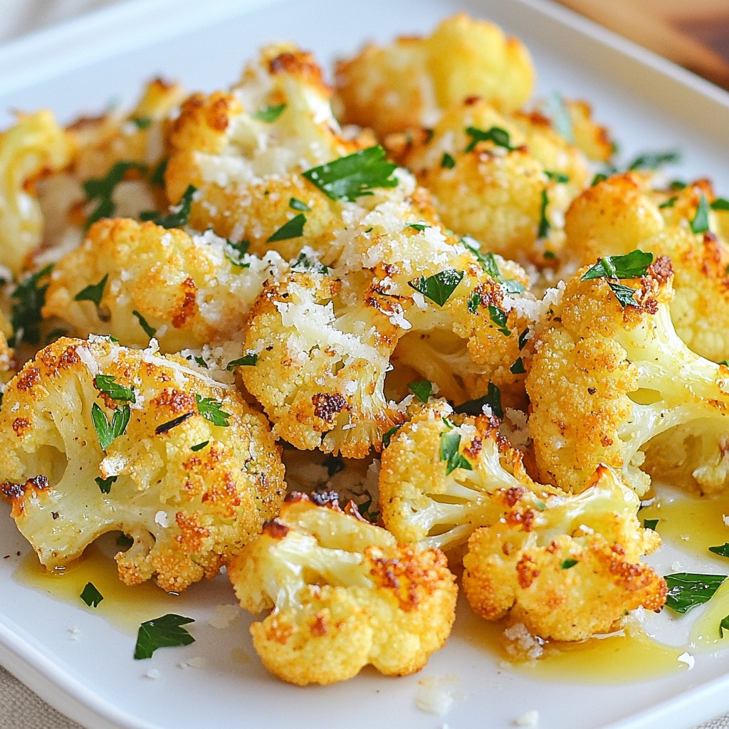 Garlic Parmesan Roasted Cauliflower Simple and Tasty