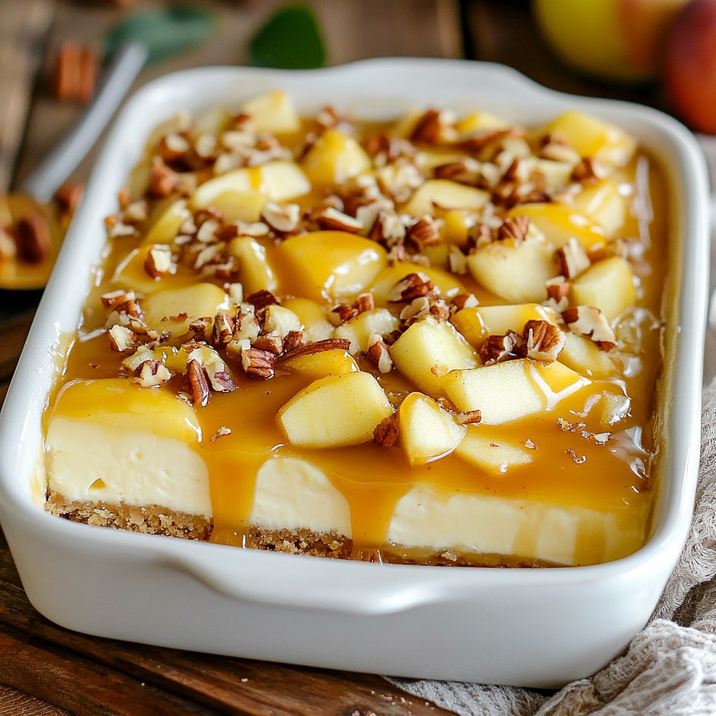 Caramel Apple Cheesecake Bars Delightfully Sweet Treat