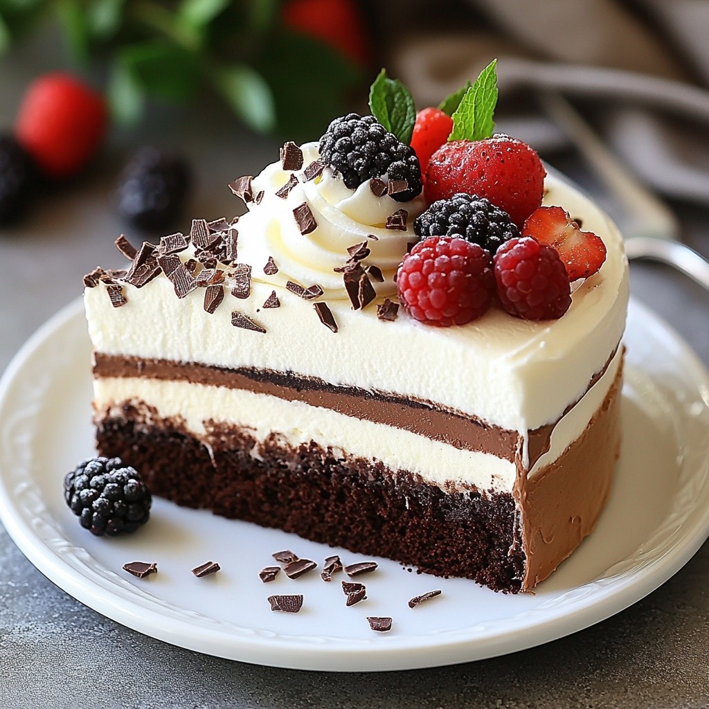 Decadent Copycat Olive Garden Black Tie Mousse Cake