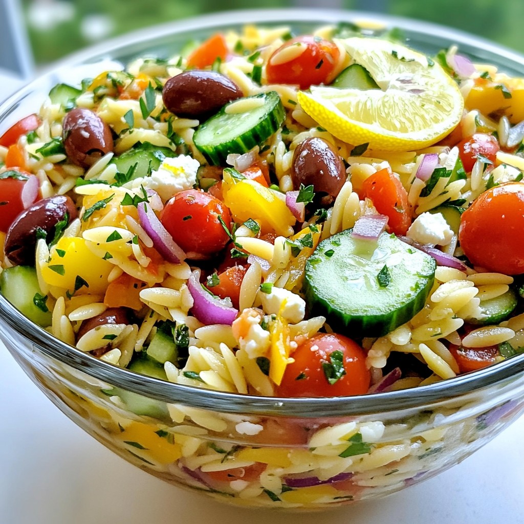 Greek Orzo Salad Fresh and Flavorful Delight