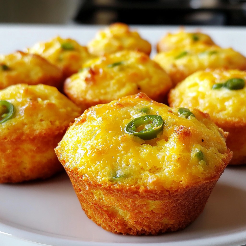 Cheddar Jalapeño Cornbread Muffins Flavorful Treat