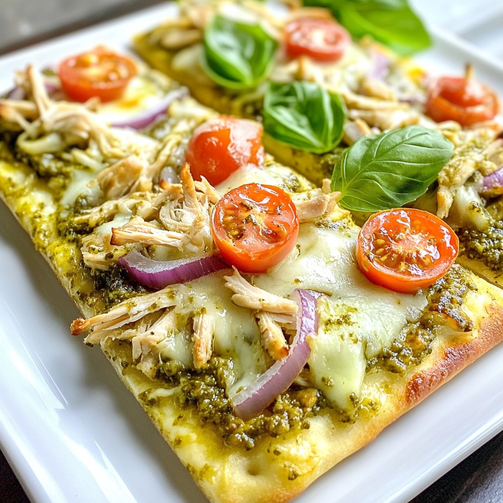 Pesto Chicken Flatbread Pizza Irresistible Flavor Fix