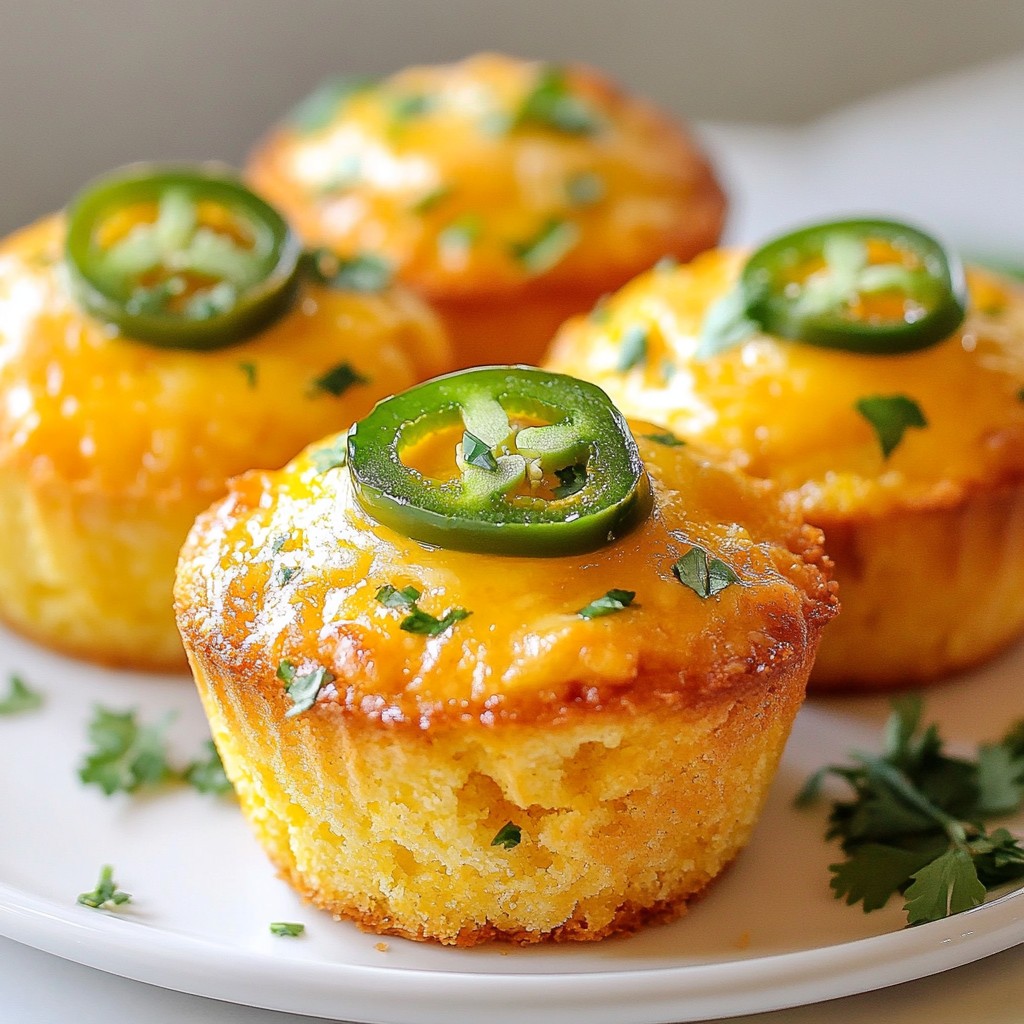 Cheddar Jalapeño Cornbread Muffins Flavorful Treat