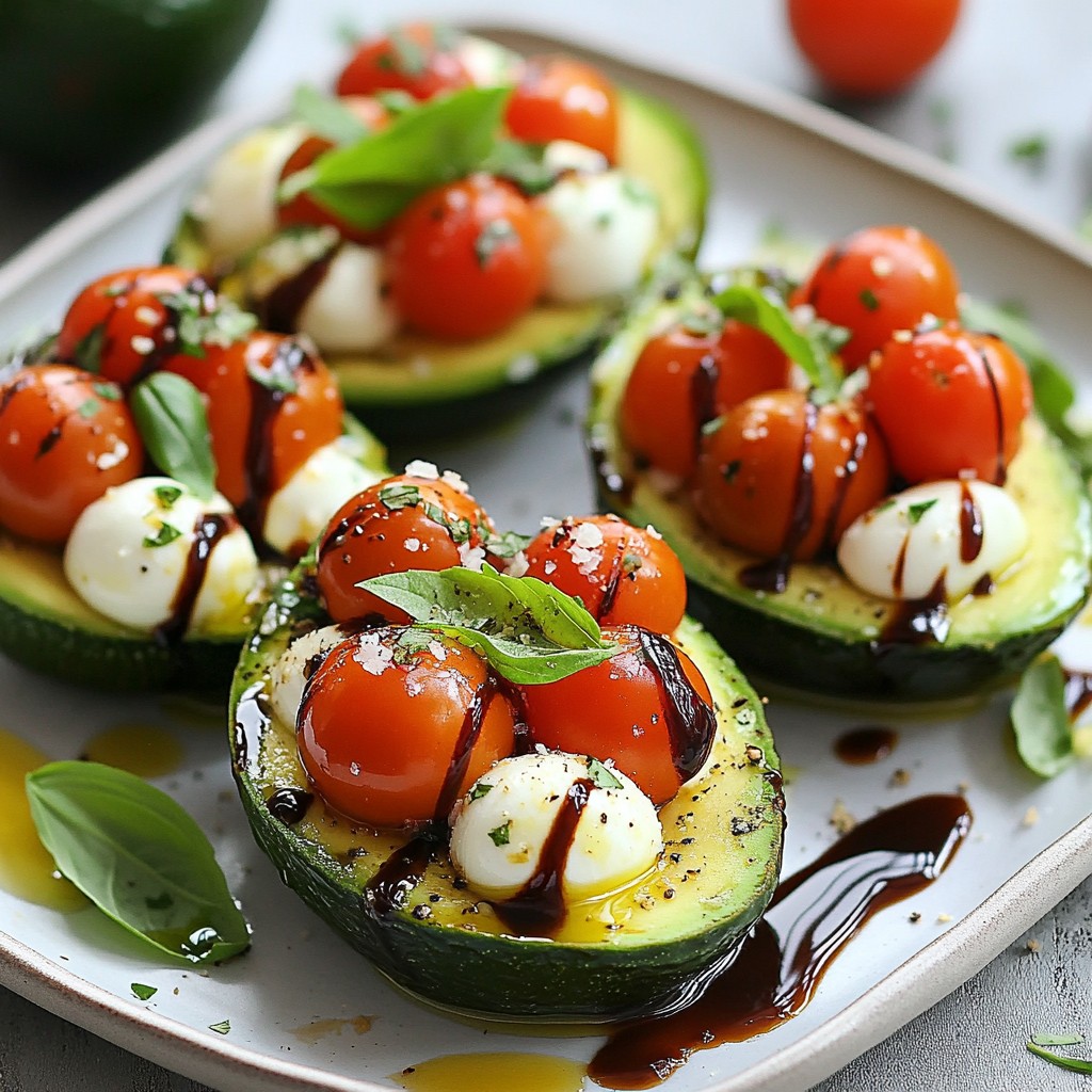 Caprese Stuffed Avocados Fresh and Flavorful Delight
