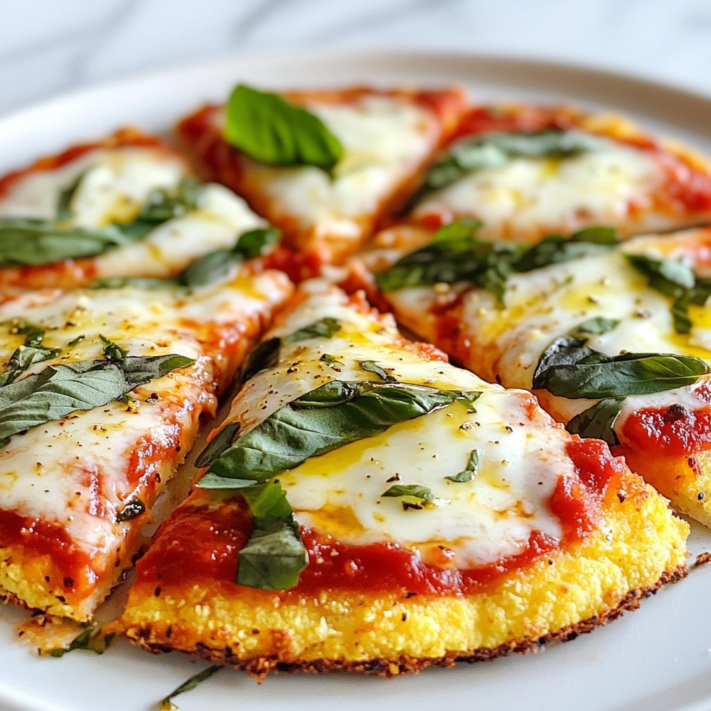 Cauliflower Crust Margherita Pizza Deliciously Easy