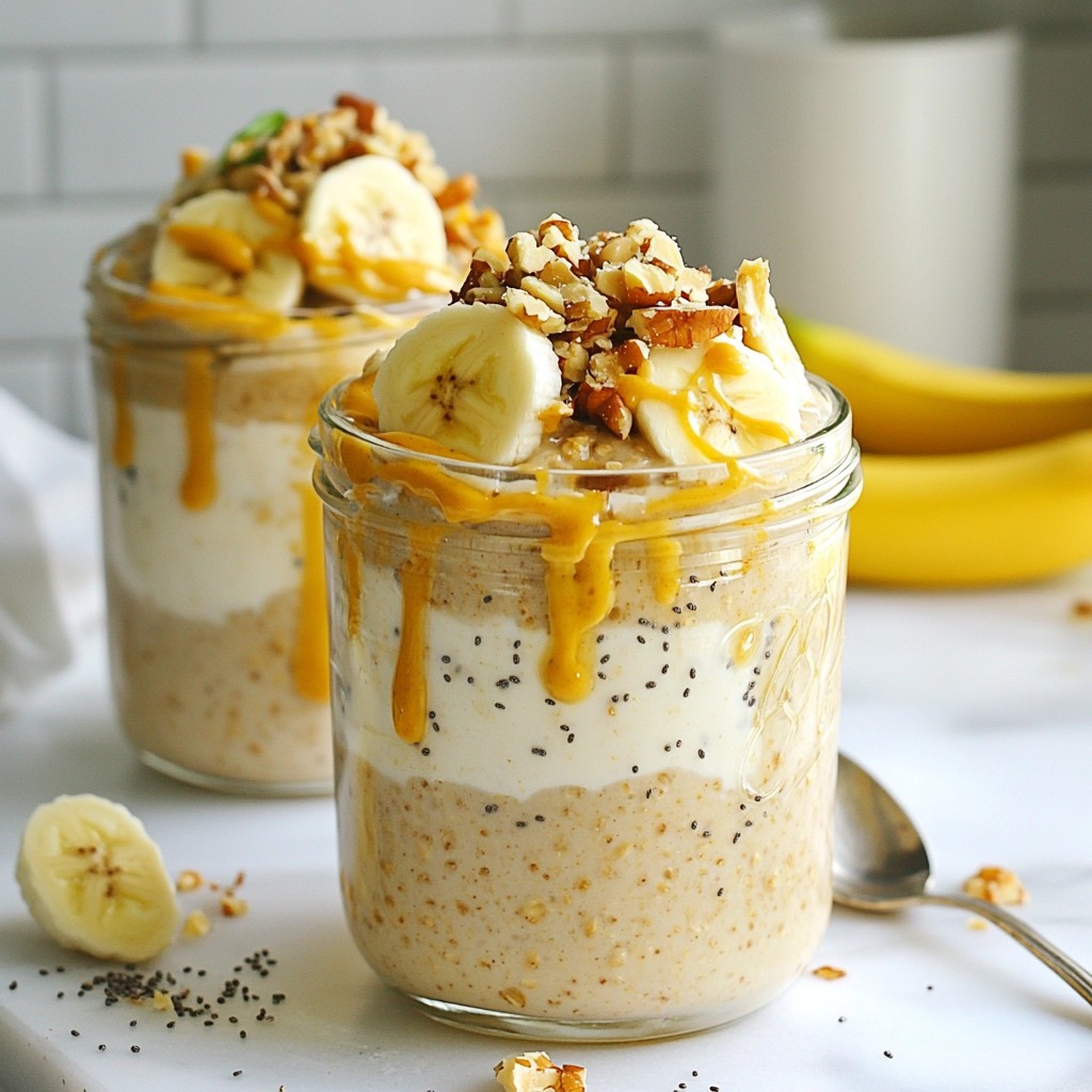 Peanut Butter Banana Overnight Oats Easy and Tasty