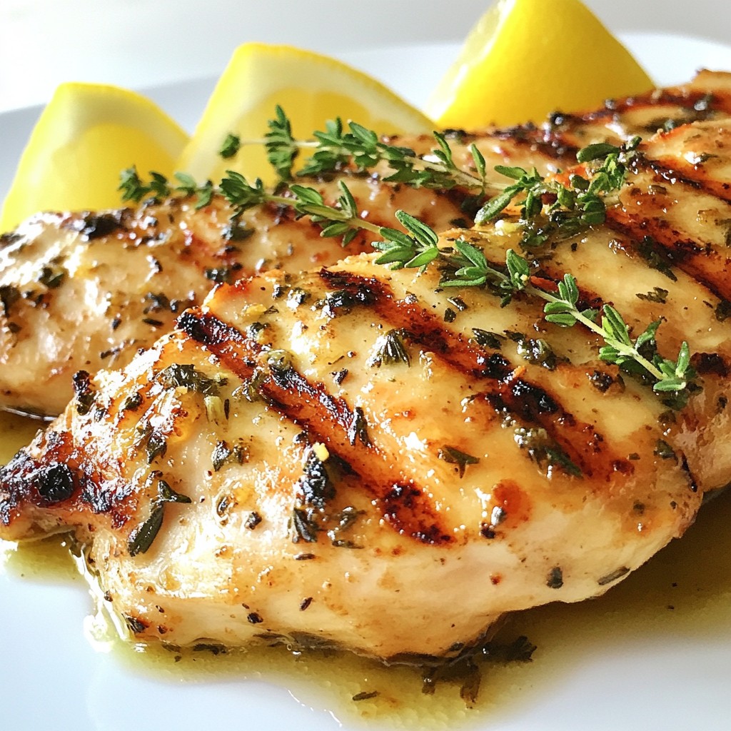Savory Restaurant-Style Lemon Herb Grilled Chicken Dish