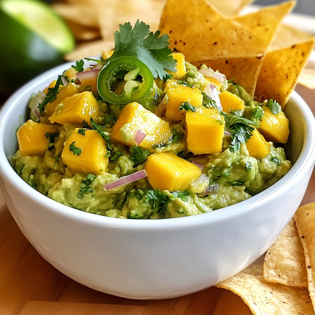 Spicy Mango Guacamole Bold and Flavorful Dip