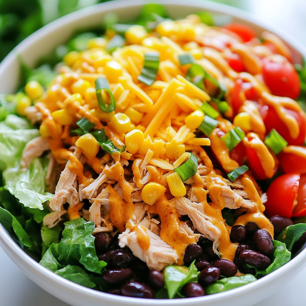 BBQ Ranch Chicken Salad Flavorful and Fresh Dish
