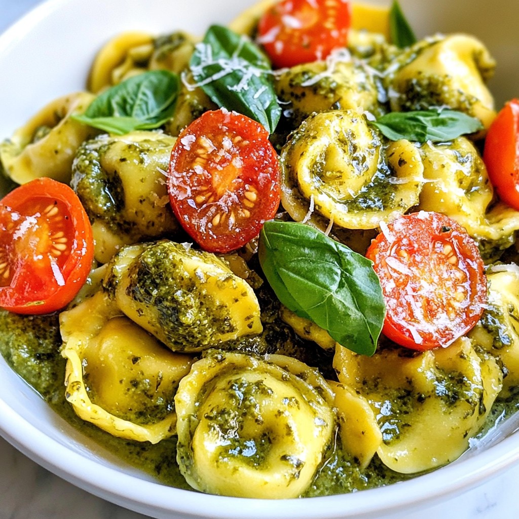 Creamy Pesto Tortellini Rich and Flavorful Meal