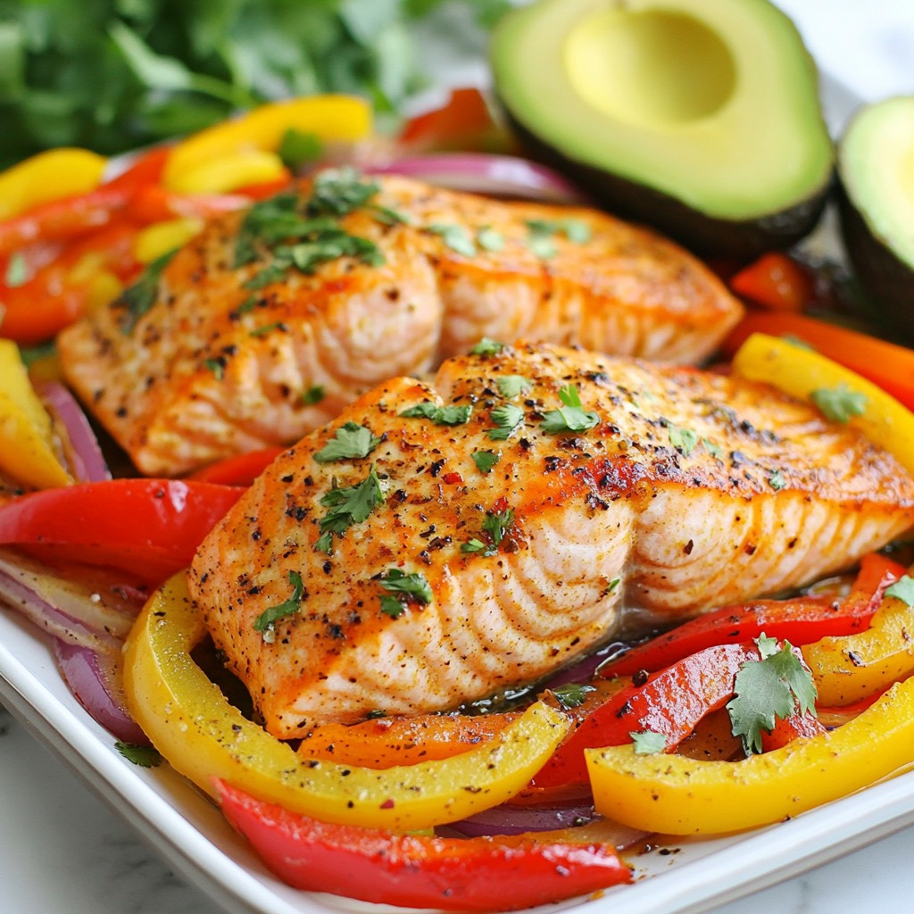 Sheet Pan Fajita Salmon Flavorful and Easy Meal