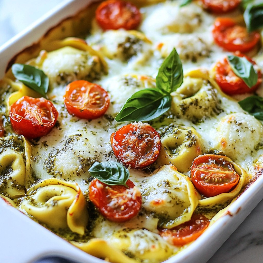 Creamy Pesto Tortellini Bake Flavorful Dinner Delight