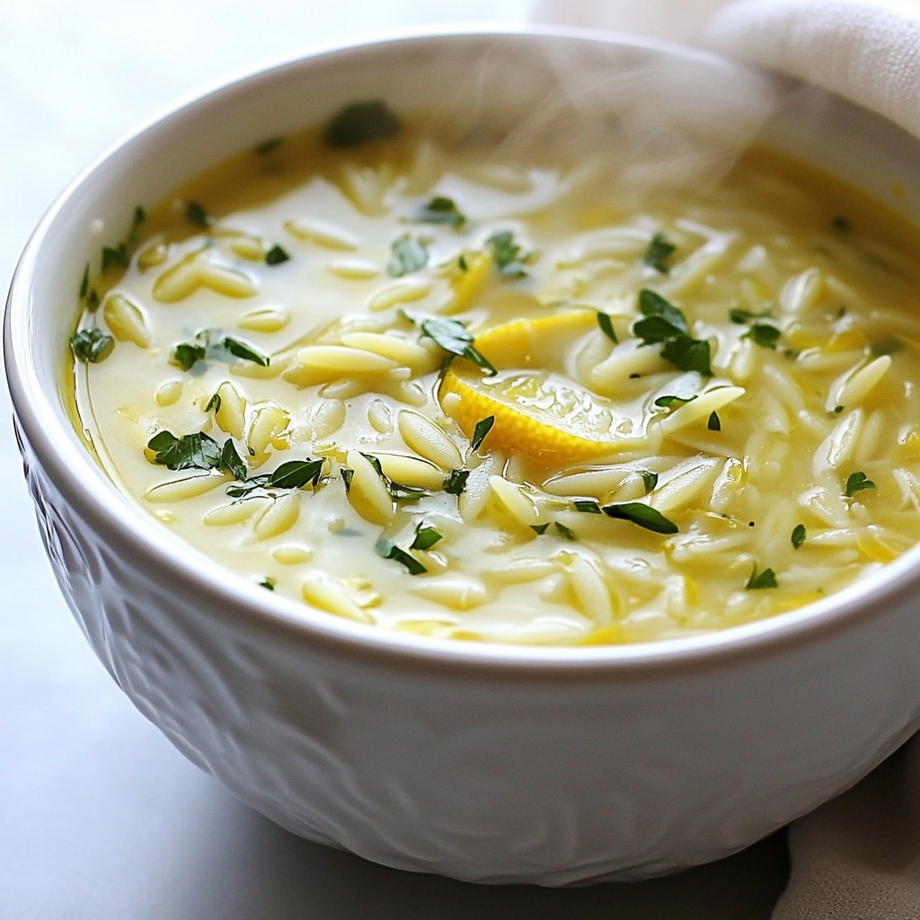 Creamy Lemon Orzo Soup Flavorful Comfort Bowl