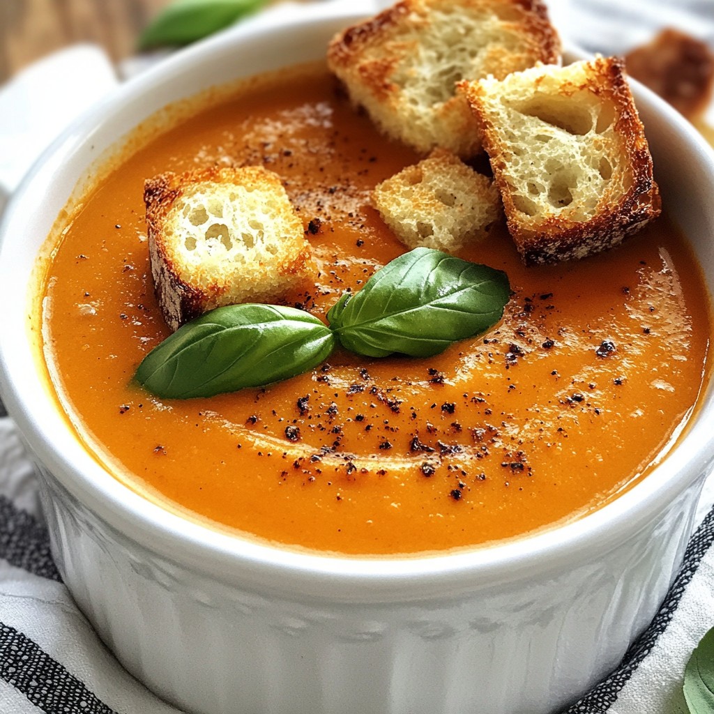 Creamy Roasted Red Pepper Soup Easy Flavorful Recipe