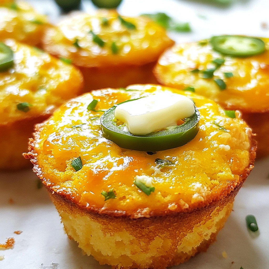 Jalapeño Cheddar Cornbread Muffins Savory Delight